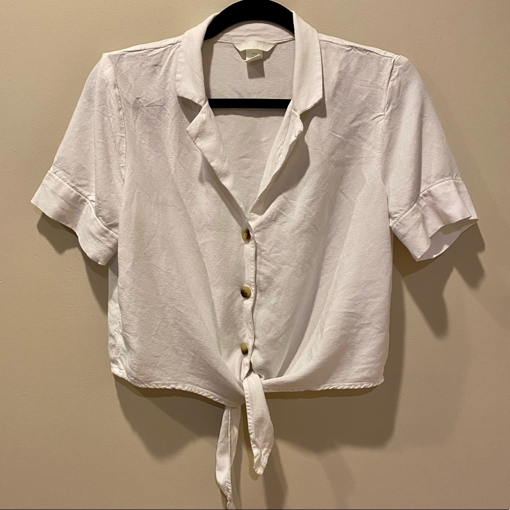 H&M Knot tie blouse